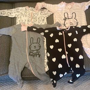 Gerber Baby Girl 4pk Sleep n’ Play